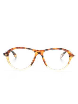 Theo Eyewear Occhiali Aube con montatura stile pilota - Marrone