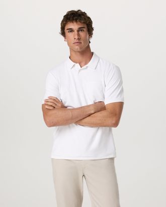 Vuori Clothing Short Sleeve Ponto Performance Polo | White | Medium