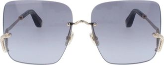 Roberto Cavalli Gradient Lens Zonnebril - Dames - Zonnebrillen - Geel - 63 MM - Accessoires