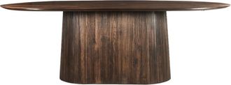 Moloo Mesa de comedor ovalada +12 personas 300 cm marron