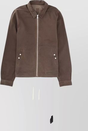 Rick Owens coat adjustable hem button cuffs collar pockets