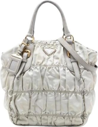 Prada Pre-owned Handbags, female, Gray, Size: ONE SIZE Pre-owned Vintage Satchel
