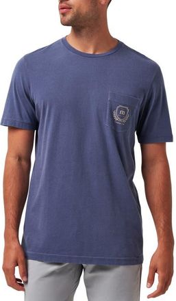 Travis Mathew Local Favorite Patch Pocket Graphic T-Shirt in Vintage Indigo at Nordstrom, Size X-Large
