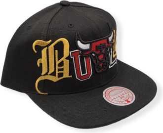 Mitchell & Ness Mens Nba Chicago Bulls Hype Type Snapback Cap In Black