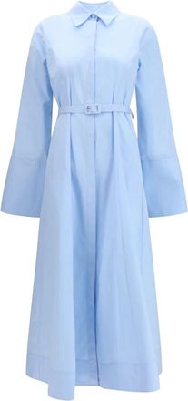 Gabriela Hearst Carmina Shirtdress - Dames - Jurken - Blauw - Maat: S Katoen