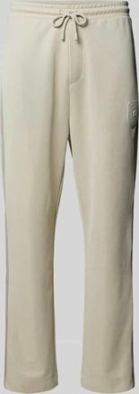 HUGO BOSS Regular Fit Sweathose aus Baumwoll-Mix Modell JT_BB in Beige, Gr&ouml;&szlig;e XXL