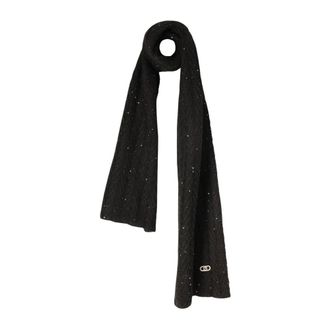 Liu Jo Accessoires, Dames, Zwart, ONE Size, Pailletten, Sciarpa Filo Paillettes