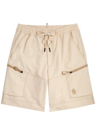Moncler Canvas Cargo Shorts - Cream - M