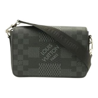 Louis Vuitton Pre-owned Vintage Canvas Cross Body Bag - Dames - Pre-owned - Grijs - Maat: ONE Size Leer