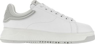 Emporio Armani Leather sneakers with Eagle logo Man 10