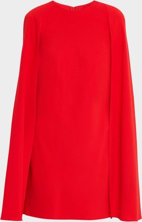 Roland Mouret Light Cady Cape Mini Dress