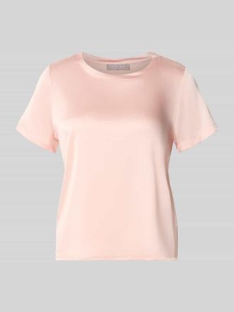 Christian Berg Blusenshirt aus Satin mit Rundhalsausschnitt in Hellrosa, Gr&ouml;&szlig;e 34