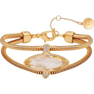 Vince Camuto Crystal Snake Chain Bracelet in Gold Tone at Nordstrom Rack