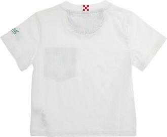 MC2 Saint Barth Boys T-Shirt Kea Octo Ling Stripes White Cotton T-Shirts And Polos