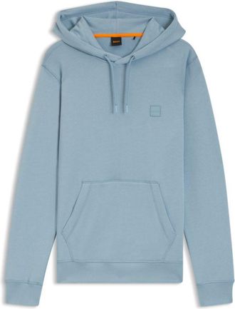 BOSS Logo-patch hoodie in cotton terry