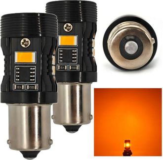 OEM Bombillas Led Py21w Bau15s 12 V Sin Error, Color Naranja