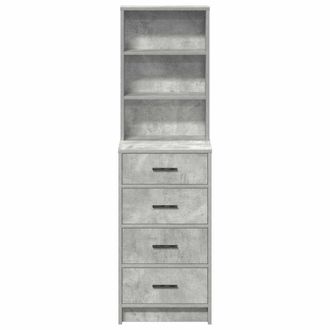 Berkfield Home Highboard Concrete Grey 40x41x135 cm Engineered Wood | Size: 40 x 41 x 135 cm