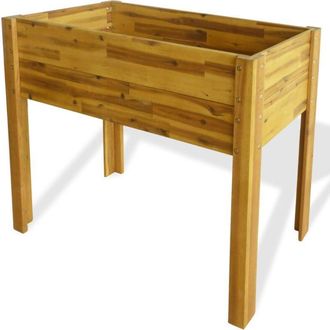 vidaXL Arriate De Madera Maciza De Acacia Vidaxl