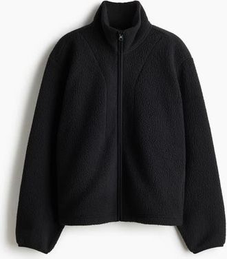 H&M Teddy Sports Jacket in Black at Nordstrom, Size Xx-Large