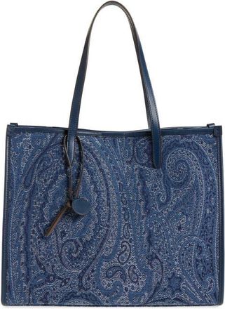 Etro Love Trotter Jacquard Tote in Blue Multi at Nordstrom