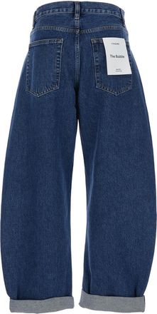 Frame Denim Womens Jeans The Bubble Blue Denim Cotton