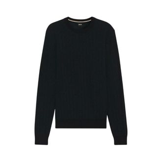 HUGO BOSS H-Habito Jumper - male - Hugo - Round-neck Knitwear - Blue - XL - Knitwear