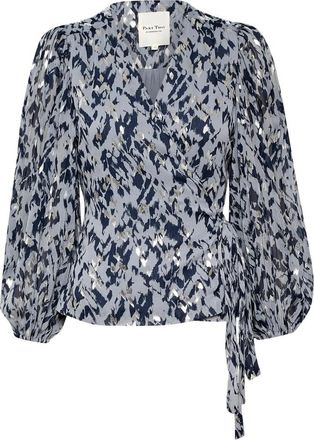 Part Two Fauna Blouse - Dames - Blouses - Blauw - M - Polyester - Overhemden