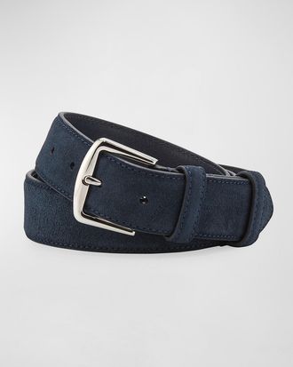 Loro Piana Mens Alsavel Suede Belt