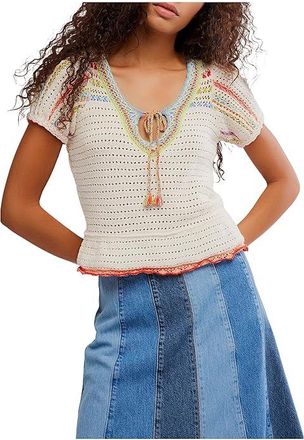 Free People Friendship Pullover Womens Sweater Tofu Combo : XL (Womens 16), Cotton/Polyester