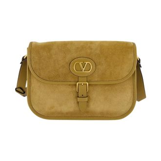 Valentino Garavani Antibes Suede Shoulder Bag - male - Valentino Garavani - Cross Body Bags - Brown - ONE SIZE - Bags