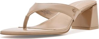 Calvin Klein Locinda Womens Sandals Taupe Patent : 7.5 M, Faux Leather
