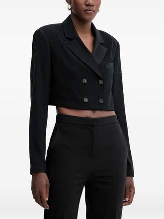 Fracomina button cropped blazer - Black