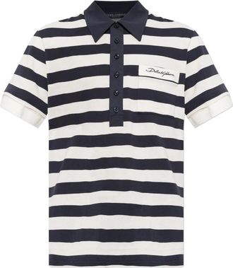 Dolce & Gabbana Polo Shirt Met Zak - Heren - Polos - Blauw - S - Tops