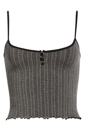Free People Snap Into It Pajama Camisole in Black at Nordstrom, Size X-Small