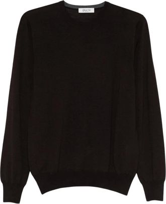 Gran Sasso Giuuno Sweater - Knitwear - Hombre - Marr&oacute;n - 2XL