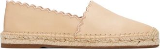Chlo&eacute; Pary Espadrilles met festonrand - Dames - Espadrilles - Beige - 37 EU - Leer - Schoenen