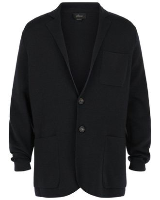 Brioni Single-Breasted Wool Jersey Blazer