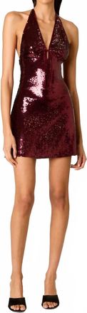 Nia Rodeo Mini Dress In Pinot