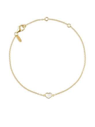DESIGN LETTERS Bracciale in corda con ciondolo a cuore - Oro