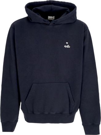 Arte Navy Heart Sweatshirt met capuchon - Heren - Hoodies - Blauw - S - Katoen - Hoodies & sweatvesten