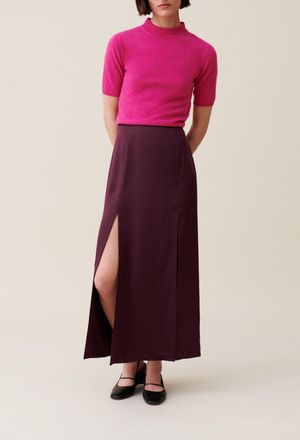 Claudie Pierlot Jupe longue fluide &agrave; pinces