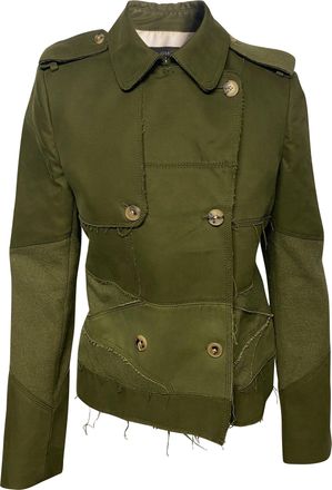 Joseph Joseph Pre-owned Womens Patchwork Jacket in Green Cotton - Size Medium
