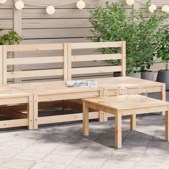 vidaXL Vidaxl - Divani Da Giardino Senza Braccioli 2pz 70x70x67cm Massello Pino
