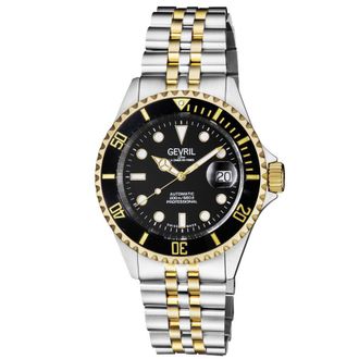 Gevril Group Wall Street Automatic Black Dial Mens Watch 4855B