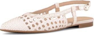 Gabor Pointed Toe Slingback Flat in Creme at Nordstrom, Size 6.5Us