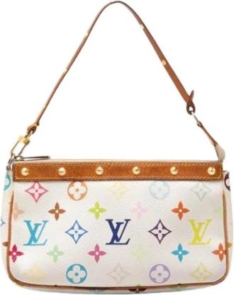 Louis Vuitton Pre-owned Pochette Accessoires - Dames - Vintage Schoudertas - Veelkleurig - ONE Size - Leer - Vintage