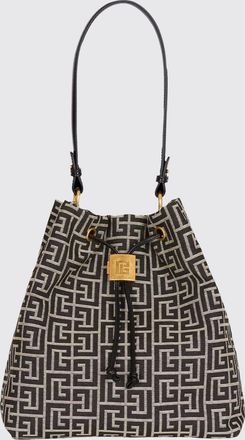 Balmain Zaino modulabile in canvas con monogram jacquard