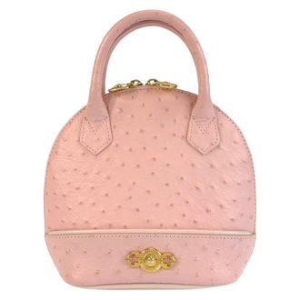 Versace Sunburst Embossed Leather Handbag