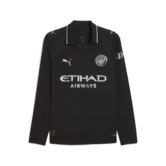Puma Maglia gara Away a maniche lunghe Manchester City Authentic 25/26 da uomo, Accessori, Nero, 3XL