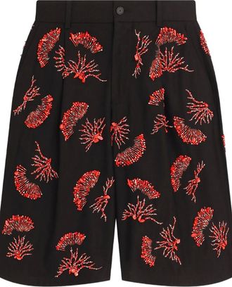 Dolce & Gabbana Shorts met abstracte print - Zwart